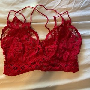 Free people red bralette!